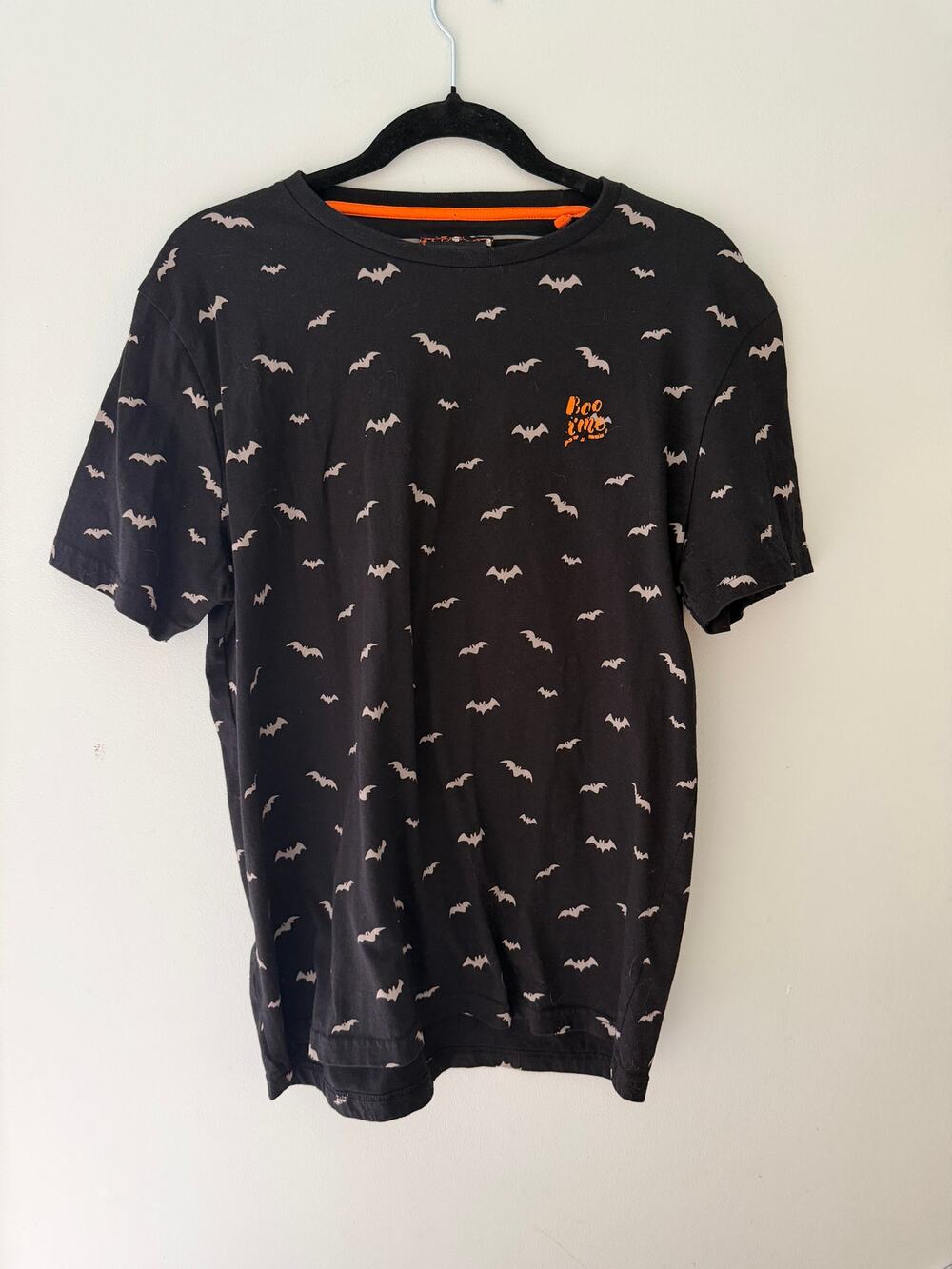 Denim & Flower Ricky Singh Halloween Bat Print T-Shirt XL
